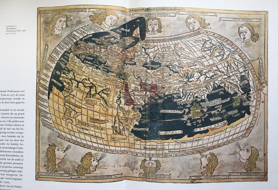 cartografie: eye candy (wereldkaart, Ptolemaeus, 1482)