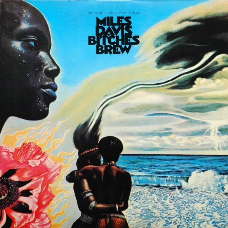 'Bitches Brew' - Miles Davis. Ontwerp van Mati Klarwein. Surreeel.