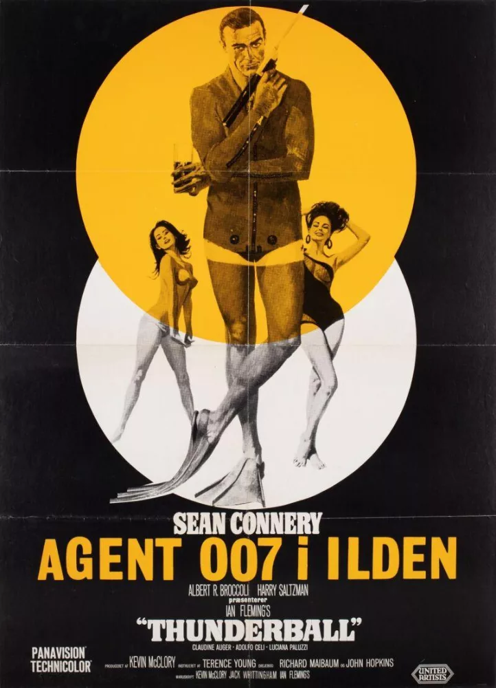 James Bond - Thunderball (toegeschreven aan Robert E Mc Ginnis), Deense filmposter (1970 1975)