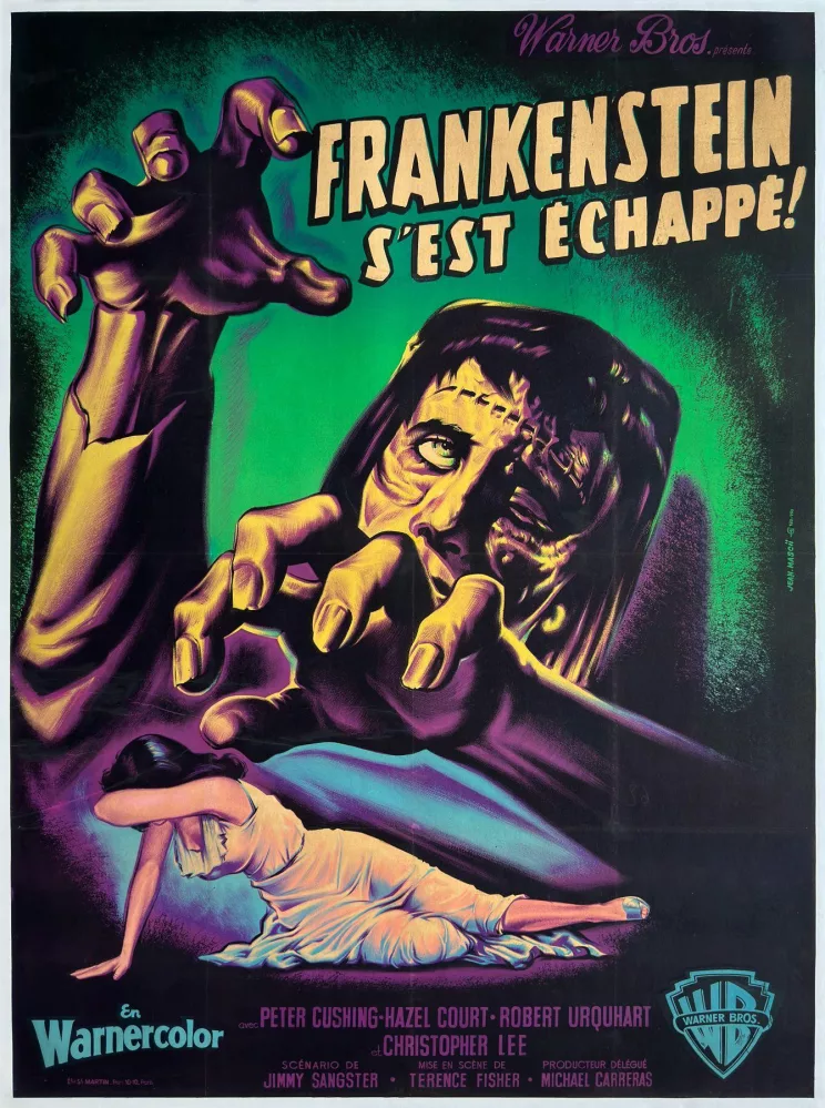 The Curse of Frankenstein, Jean Mascii, Franse filmposter (1957)