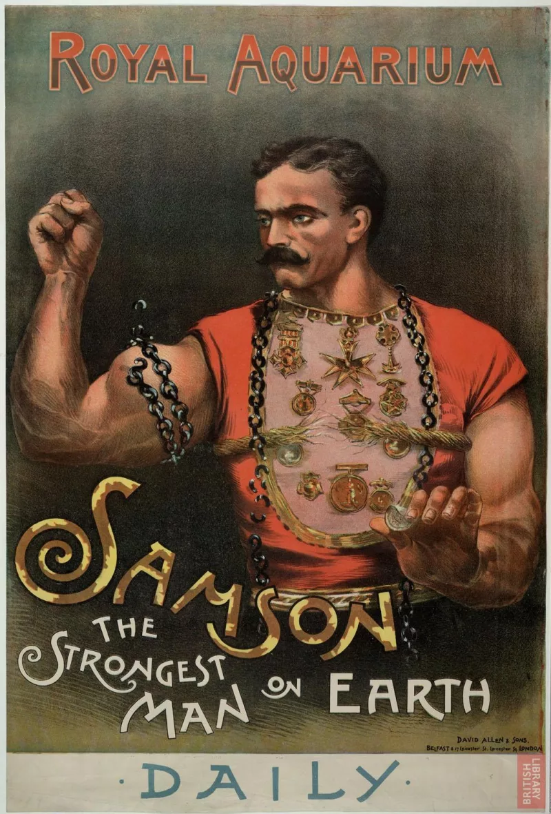 1889 strongest man on earth evan255 Poster advertising The Strongest Man on Earth 1889 Poster advertising The Strongest Man on Earth 1889